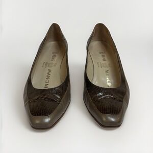 Rene Mancini Paris Womens Short Heels Made In Italy Size 5 With Shoe Bag